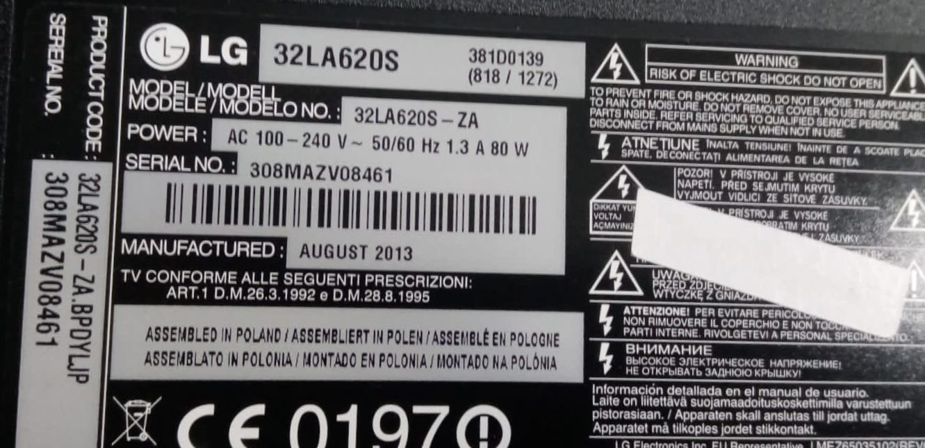 LG 32LA620S LED BAR - Televizyon Parçaları, Televizyon Parçası