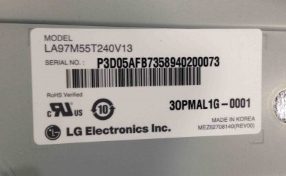 LG 55LA9700 - 55LA970V LED LA97M55T240V13 Panel - Görsel 2