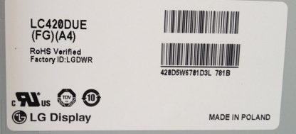LG 42LB580N - 42LB580V - 42LB582V LED LC420DUE-FGA4 Panel - Görsel 2