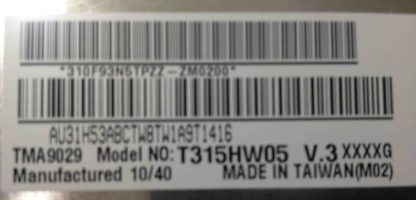 LG 32LE4500 LCD TV T315HW05 Panel - Görsel 2