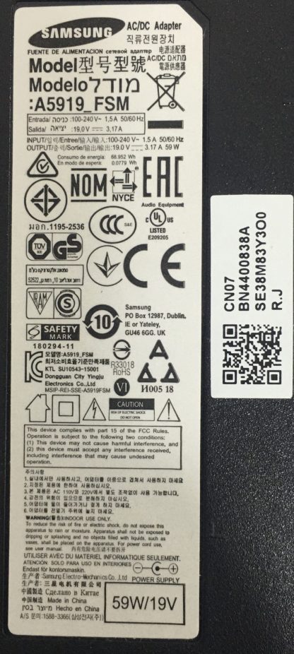 A5919_FSM BN44-00838A SAMSUNG UE32N5000AU ADAPTÖR