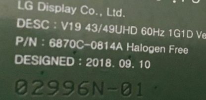 6870C-0814A 6871L-5988B SONY KD-49XG7077 T.CON BOARD - Görsel 2