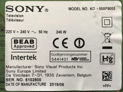 1-983-249-31 SONY KD-55XF9005 MAİN BOARD - Görsel 3