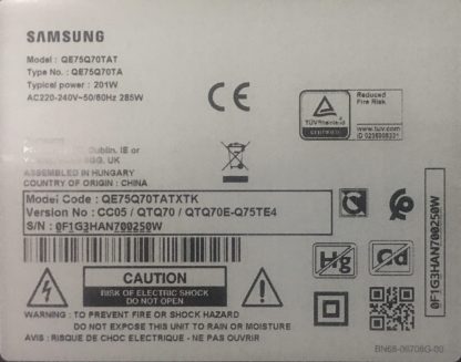 SAMSUNG QE75Q70TA SEHPA AYAĞI - Görsel 2