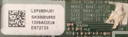 BN95-01308D BN95-01309A BN41-02110A SAMSUNG UE48H6470 T-CON BOARD - Görsel 4