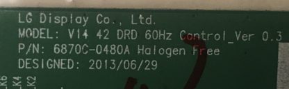 6870C-0480A LG 42LB620V T.CON BOARD - Görsel 2