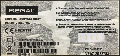 VESTEL 40FA7100 SEHPA AYAĞI - Görsel 3