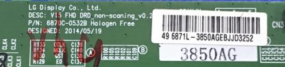 6870C-0532B LG 49SC7600 T.CON BOARD - Görsel 2