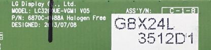 6870C-0488A LG 32LB582V T-CON BOARD - Görsel 2