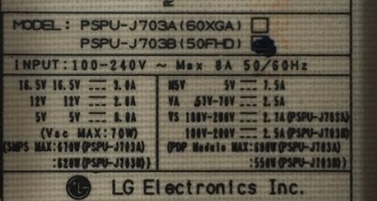 EAY43521401 EAX39187601 LG 50PG4000 POWER BOARD - Görsel 3
