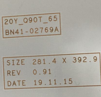 BN96-50726A BN41-02769A 20Y_Q90T_65 SAMSUNG QE55Q70TAT LED IŞIK ŞERİDİ - Görsel 3