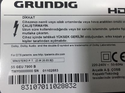 GRUNDIG 55GEU7900B SEHPA AYAĞI - Görsel 2