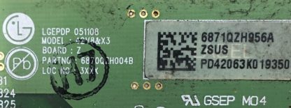 6871QZH956A 6870QZH004B LG 42V8 X3 ZSUS BOARD - Görsel 2