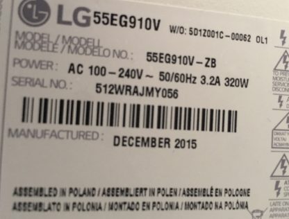 LG 55EG910V SEHPA AYAĞI - Görsel 2