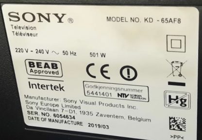 SONY KD-65AF8BA SEHPA AYAĞI - Görsel 2