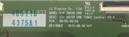 6870C-0614A LG 49UH770V-ZA T.CON BOARD - Görsel 2