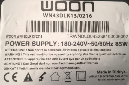 HV430FHB-GOA 47-6021331 WOON WN43DLK13/0216 T.CON BOARD - Görsel 4