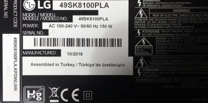 LG 49SK8100PLA SEHPA AYAĞI - Görsel 5