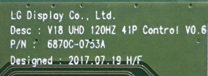 6870C-0753A GRUNDIG 65GCU9800S T.CON BOARD - Görsel 2