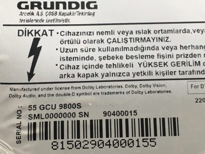 Z02190R-5 V-0 SMLAJZ GRUNDIG 55GCU9800S MAİN BOARD - Görsel 5