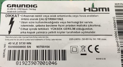 APDP-72A1 2955039202 ZUZ910R GRUNDIG 32VLE6830BP POWER BOARD - Görsel 4