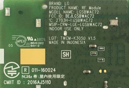 MT7662TU EAT63377302 LGSBWAC72 2016AJ5110N LG 75SK8100PLA WİFİ MODÜL - Görsel 4
