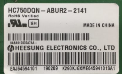 44-8071241-FPC_HV750QUB-N90 LG 75UM7600PLB TV PANEL KONEKTÖRÜ - Görsel 3
