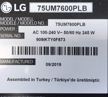 SSC_Trident_75UK65_S SSC_75UK62&65_11LED_SVL750A24_REV1.0_171201 LG 75UM7600PLB LED BAR - Görsel 4