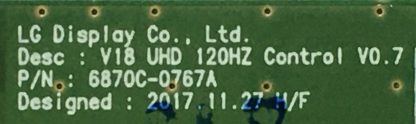 6870C-0767A LG 75SK8100PLA T.CON BOARD - Görsel 2
