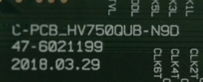 C-PCB_HV750QUB-N9D 47-6021199 LG 75UM7600PLB T.CON BOARD - Görsel 3