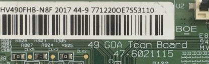 HV490FHB-N8F 47-6021115 LG 49LJ594V T.CON BOARD - Görsel 2
