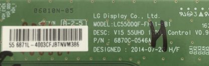 6870C-0546A LG 55UG870V T.CON BOARD - Görsel 2