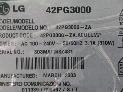 EBR39706802 EAX41602301 LG 42PG3000 YSUS BOARD - Görsel 3