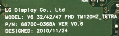 6870C-0368A LG 32LV3550 T-CON BOARD - Görsel 2