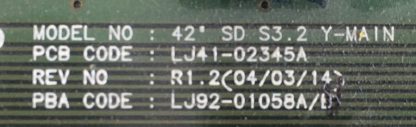 LJ41-02345A LJ92-01058A SAMSUNG PS-42D4S Y.MAİN BOARD - Görsel 2