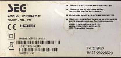 17MB82S 23168082 SEG 32 32226B MAİN BOARD - Görsel 5