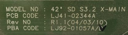 LJ41-02344A LJ92-01057A SAMSUNG SD S3.2 X MAİN BOARD - Görsel 2