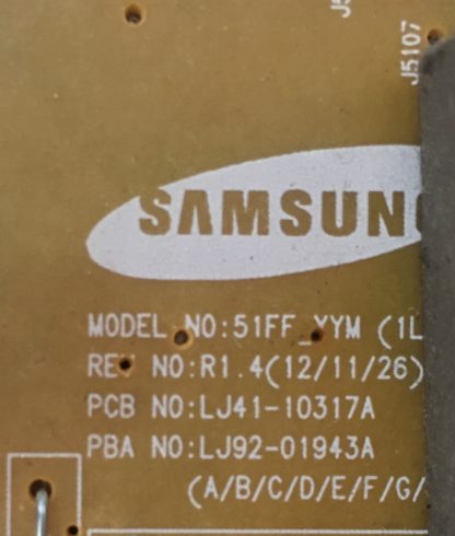 LJ41-10317A LJ92-01943A SAMSUNG PS51F5570SS Y.SUS BOARD - Görsel 2