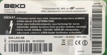VAX502R2B3 BEKO B46-LEG-6B LVDS KABLOSU - Görsel 3
