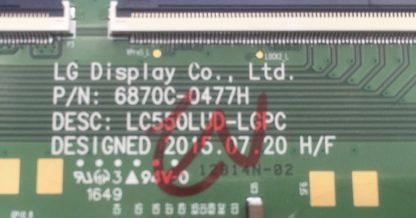 6870C-0477H LG 55EG9A7V T.CON BOARD - Görsel 2