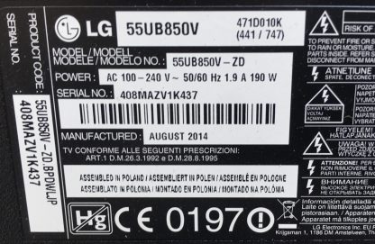 LG 55UB850V SEHPA AYAĞI - Görsel 5