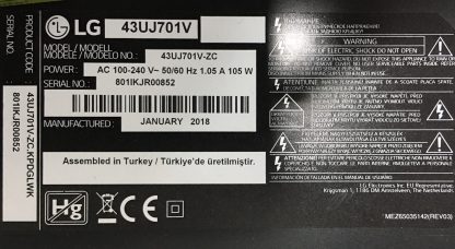 LG 43UK6470 SEHPA AYAĞI - Görsel 2