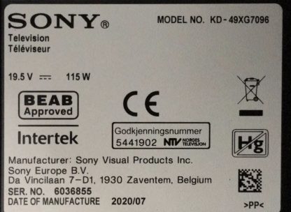 SONY KD-49XF8577 SEHPA AYAĞI - Görsel 5