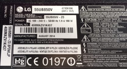 LG 55UB850V PLEKSİ
