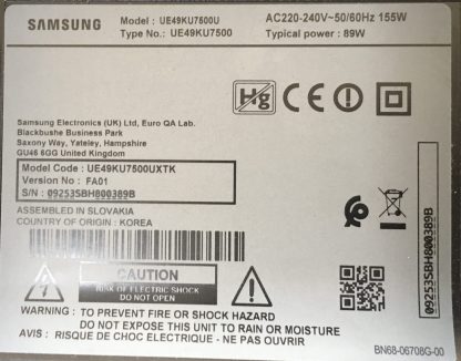 SAMSUNG UE49KU7500 SEHPA AYAĞI - Görsel 2