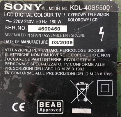 SONY KDL-40S5500 SEHPA AYAĞI - Görsel 2