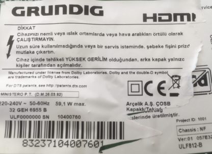 RF-AZ320030SE30-0701 A1 GRUNDIG 32GEH6955B LED BAR - Görsel 4