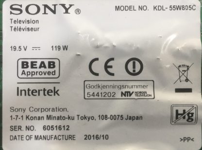 1-980-805-31 (173611531) A2069641B SONY KDL-55W805C MAİN BOARD - Görsel 3