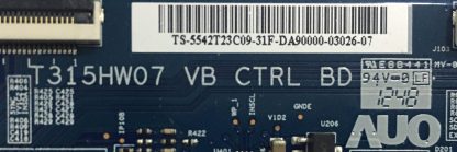 T315HW07 VB CTRL BD 31T14-C0J VESTEL 42PF7050 T.CON BOARD - Görsel 2