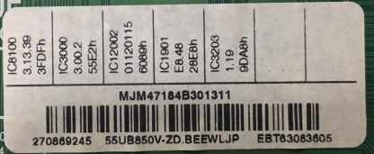 EBT63083605 EAX65684604 LG 55UB850V MAİN BOARD - Görsel 2